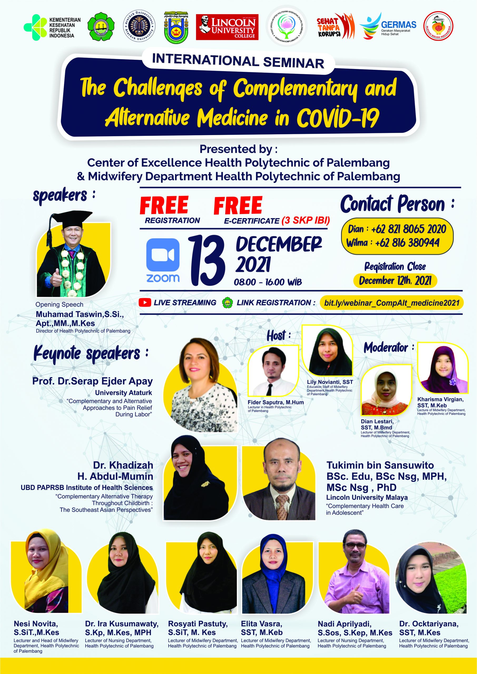 Registration International Seminar The Challenges of Complementary and Alternative Medicine in COVID-19