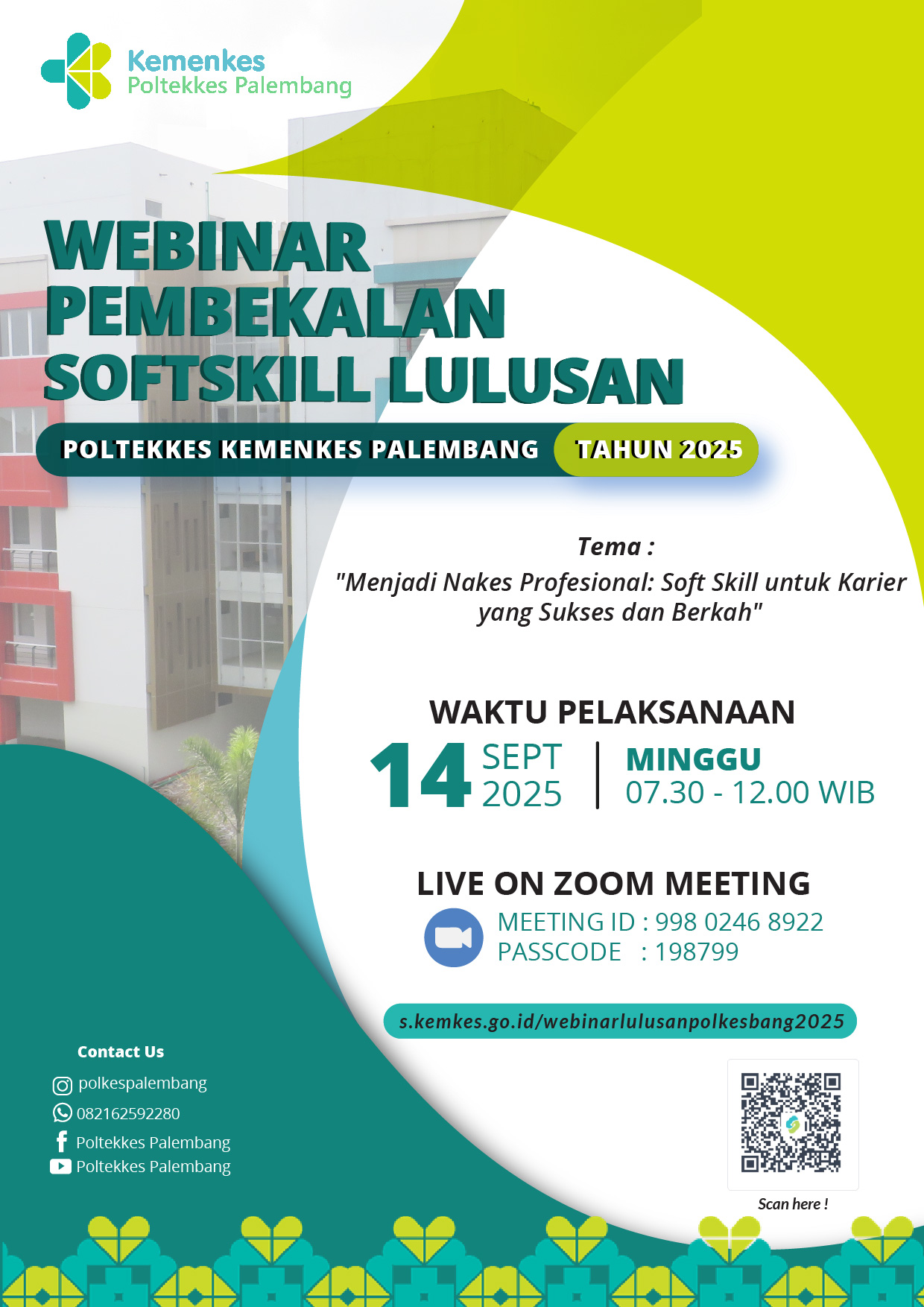 Webinar Pembekalan Softskill bagi Lulusan Poltekkes Kemenkes Palembang Tahun 2025