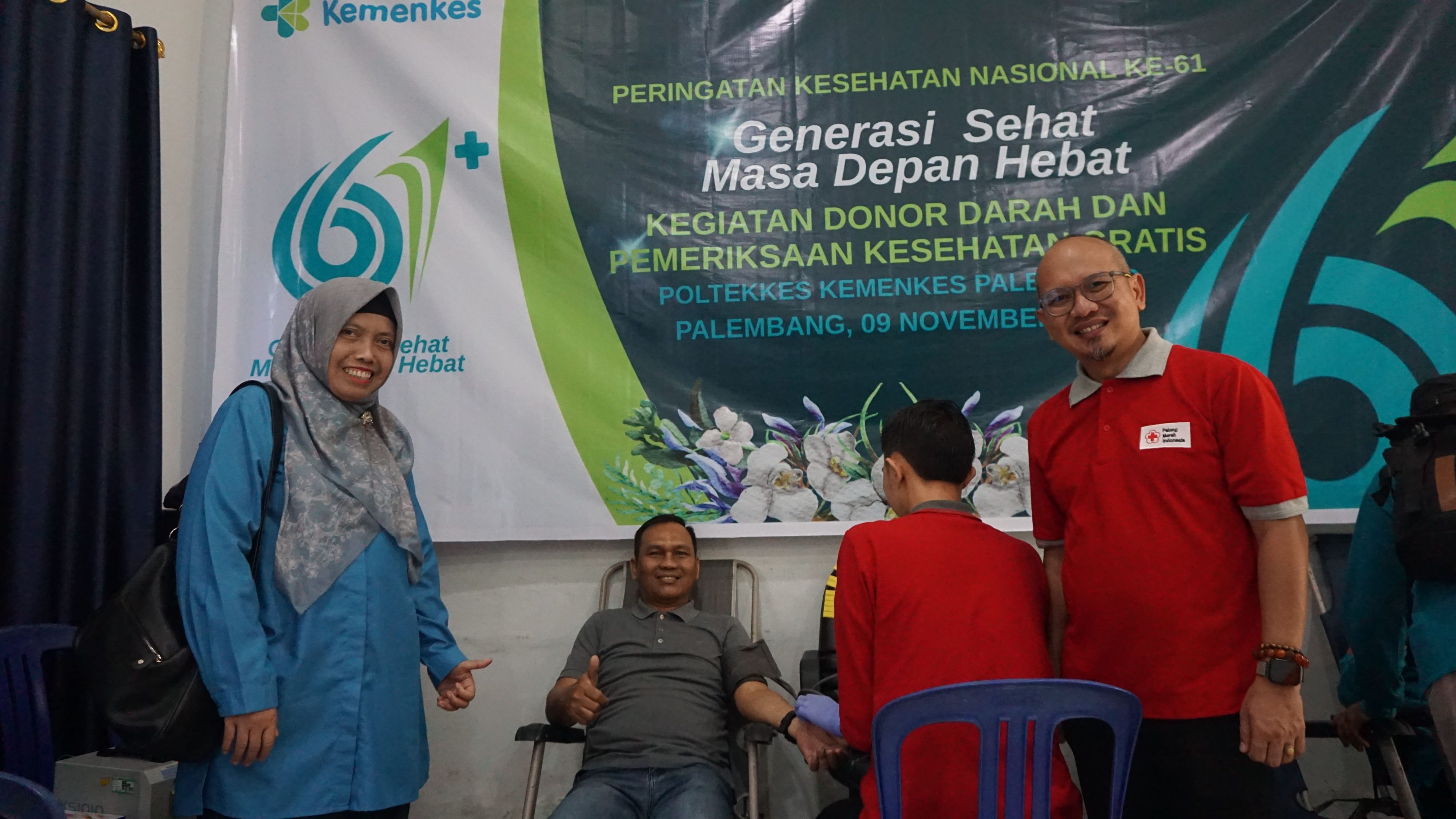 “Wujud Nyata Kepedulian: Poltekkes Kemenkes Palembang Rayakan HKN ke-61 dengan Aksi Donor Darah”
