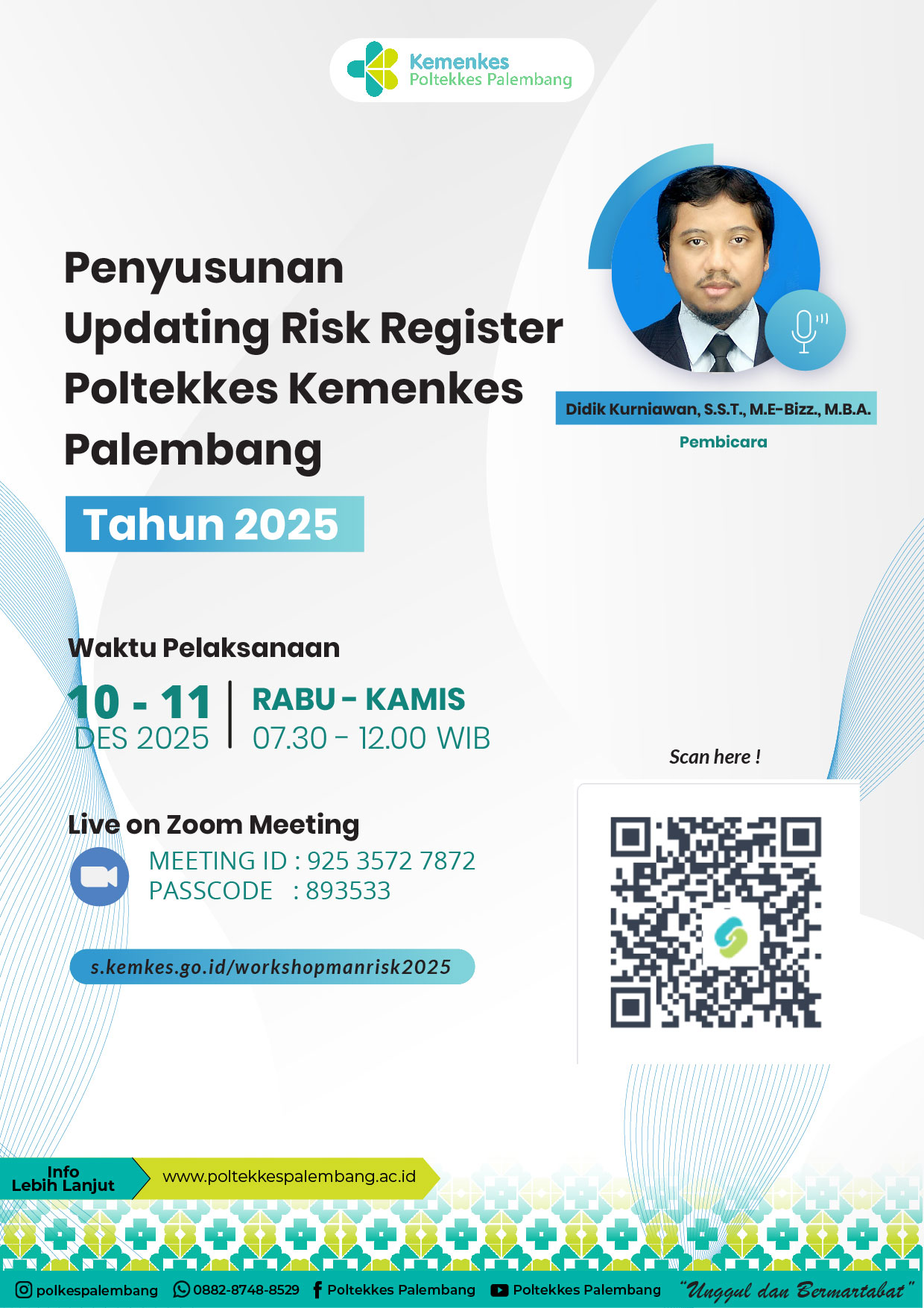 Workshop Updating Risk Register Poltekkes Kemenkes Palembang 2025