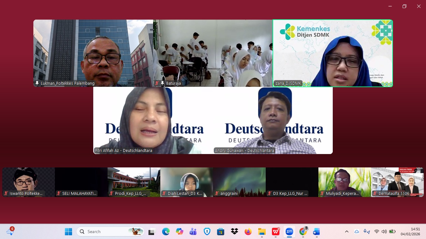 Perawat Poltekkes Palembang Mendunia “Mahasiswa Dan Alumni Jurusan Keperawatan Poltekkes Kemenkes Palembang Mengikuti Sosialisasi Perawat Ke Jerman”