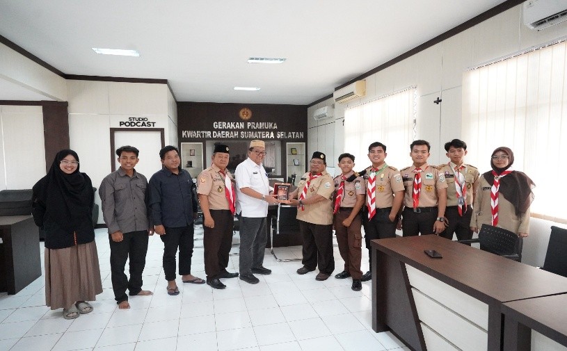 UKM Pramuka Poltekkes Kemenkes Palembang Lakukan Kunjungan Kerja dan Audiensi ke Kwarda Sumsel