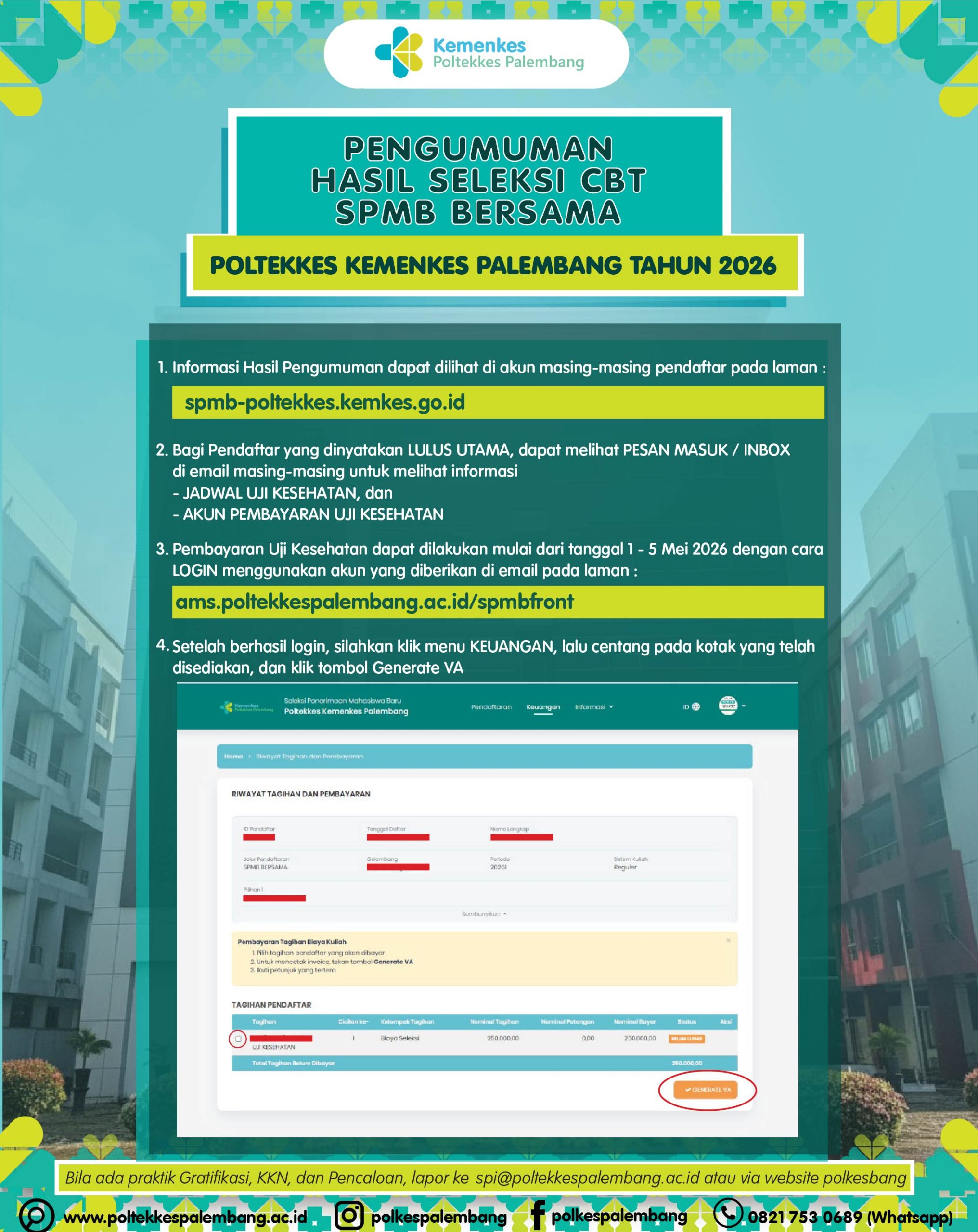 Pengumuman Hasil Seleksi CBT SPMB Bersama Tahun 2026