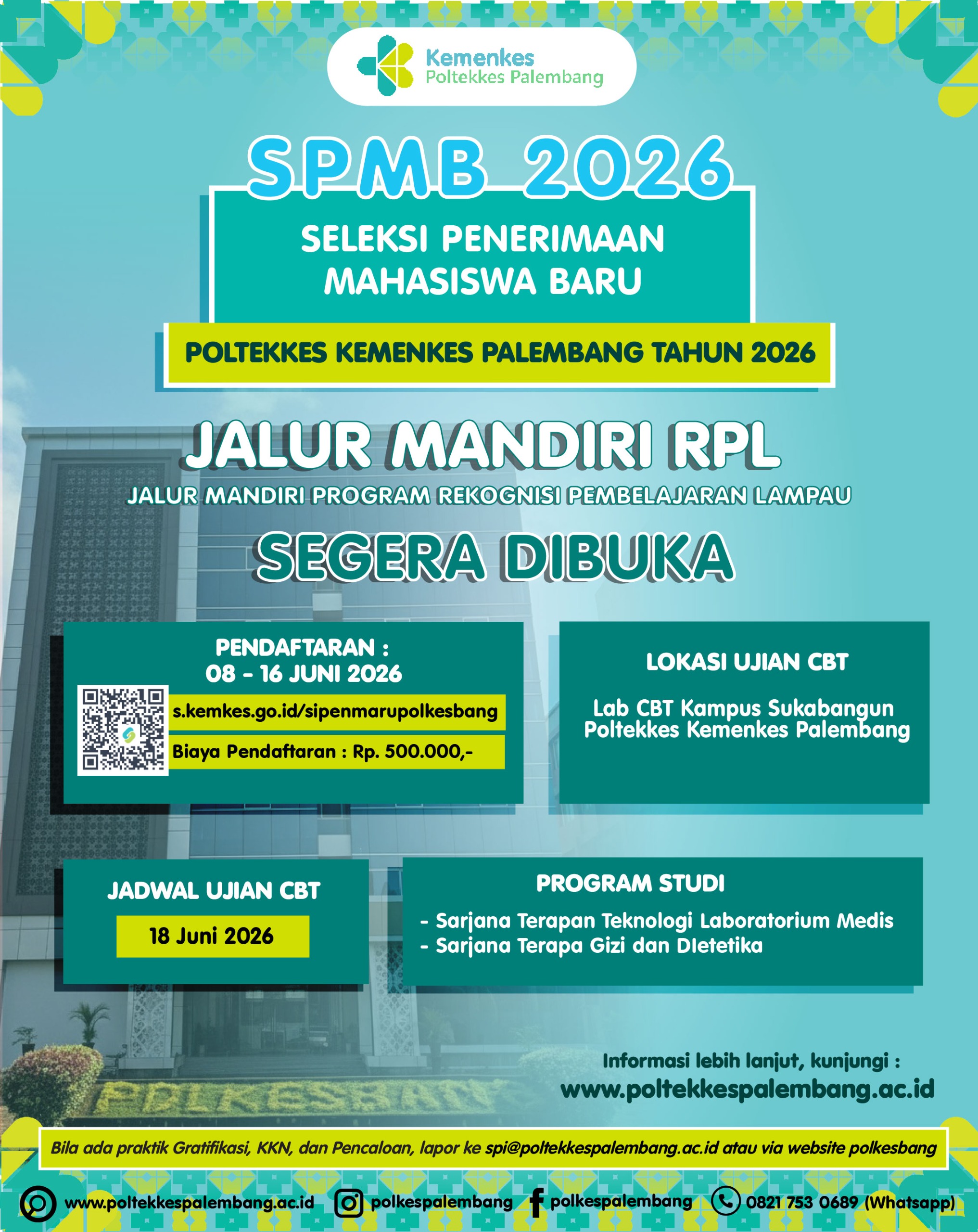 Pendaftaran SPMB Mandiri RPL (Rekognisi Pembelajaran Lampau) Tahun 2026