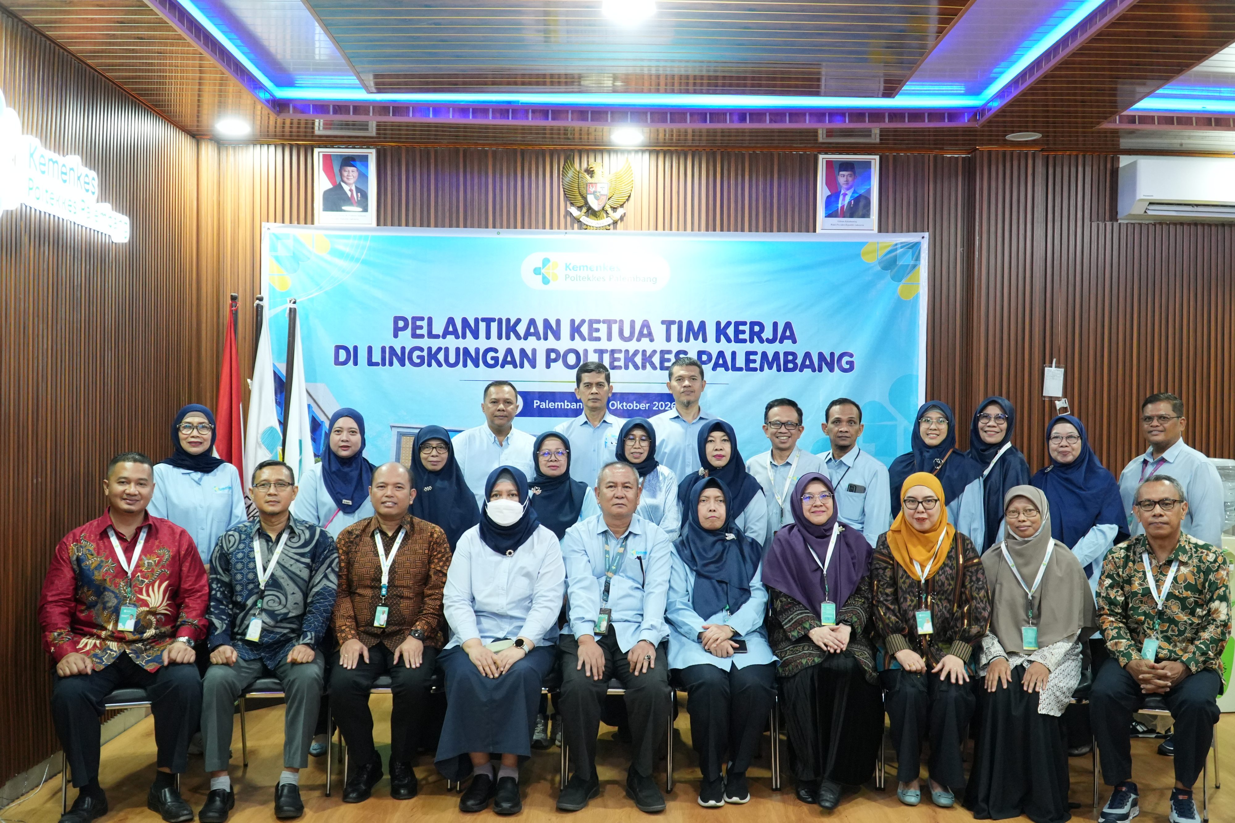 Perkuat Tata Kelola dan Tingkatkan Kinerja Organisasi, Direktur Poltekkes Kemenkes Palembang Lantik Tujuh Ketua Tim Kerja Tahun 2026